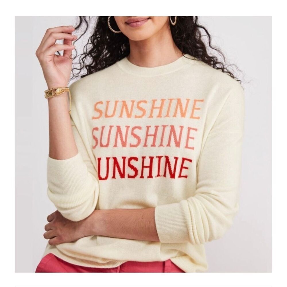 Vineyard Vines Women’s Intarsia Sunshine Cashmere Crewneck Sweater